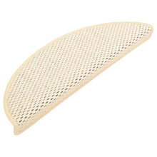 Trapmatten zelfklevend 15 st sisal-look 56x17x3 cm crèmekleurig 56 x 20 cm Crème