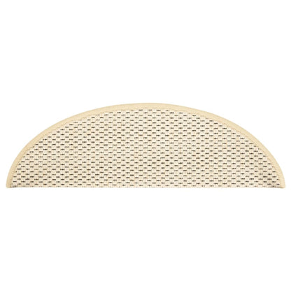 Trapmatten zelfklevend 15 st sisal-look 56x17x3 cm crèmekleurig 56 x 20 cm Crème