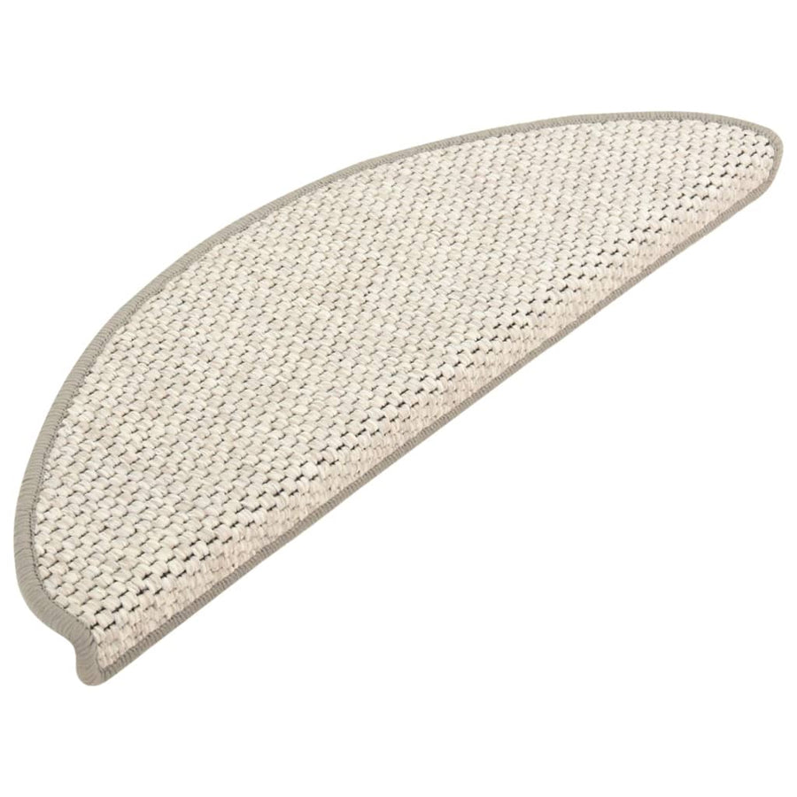 Trapmatten zelfklevend 15 st sisal-look 65x21x4 cm beige 65 x 25 cm Beige