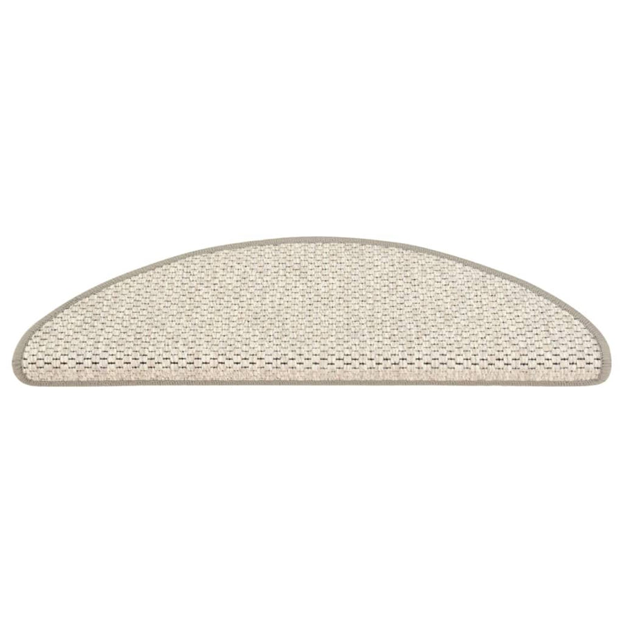 Trapmatten zelfklevend 15 st sisal-look 65x21x4 cm beige 65 x 25 cm Beige