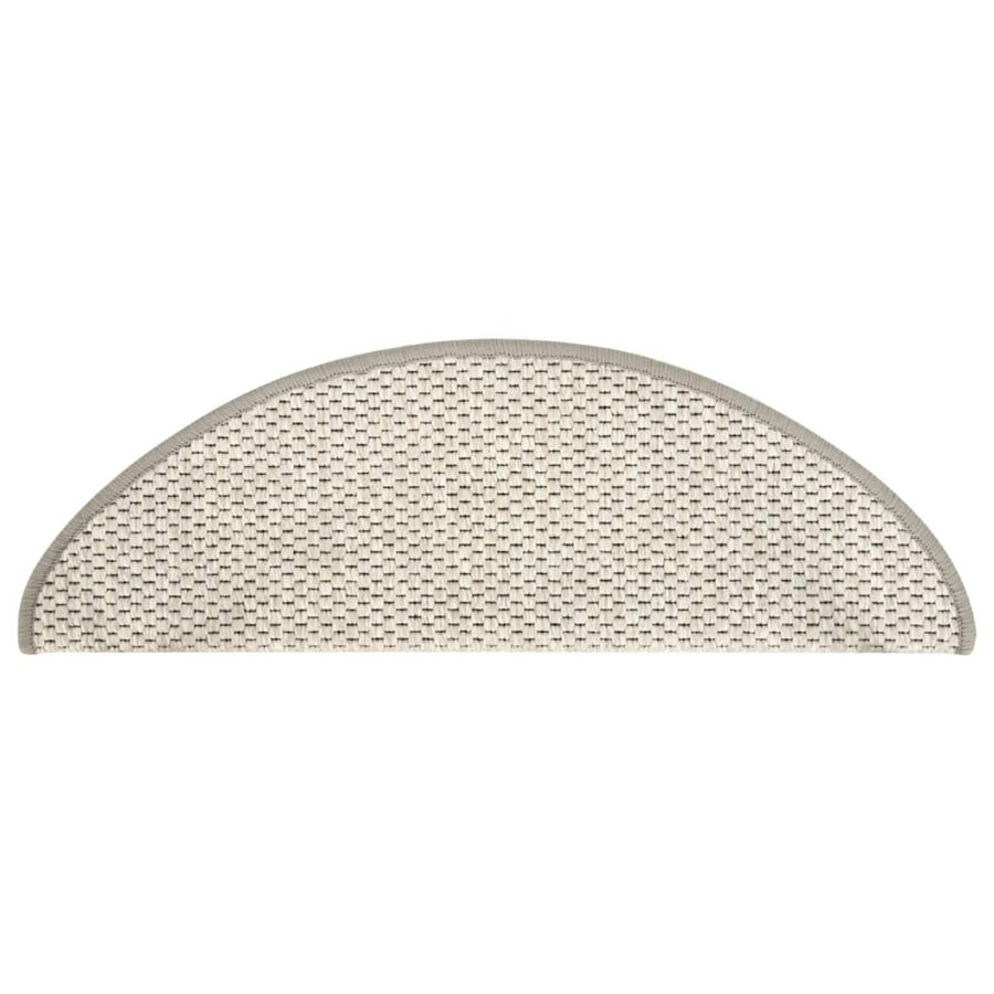 Trapmatten zelfklevend 15 st sisal-look 65x21x4 cm beige 65 x 25 cm Beige