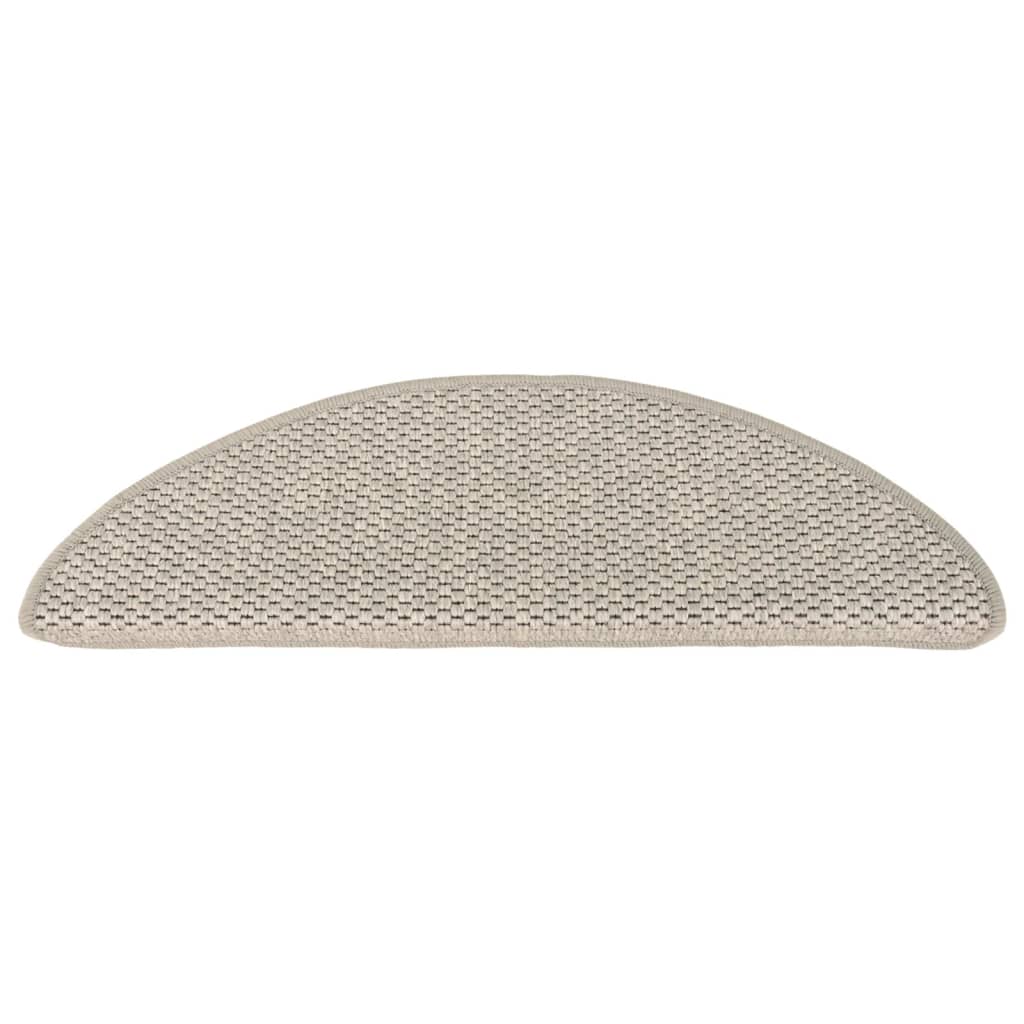 Trapmatten zelfklevend 15 st sisal-look 65x21x4 cm taupe 65 x 25 cm Taupe