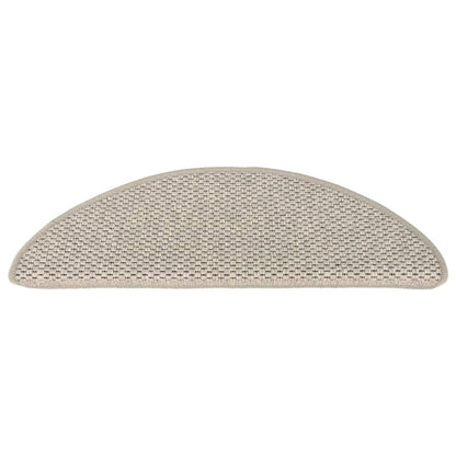 Trapmatten zelfklevend 15 st sisal-look 65x21x4 cm taupe 65 x 25 cm Taupe