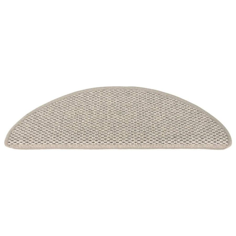 Trapmatten zelfklevend 15 st sisal-look 65x21x4 cm taupe 65 x 25 cm Taupe