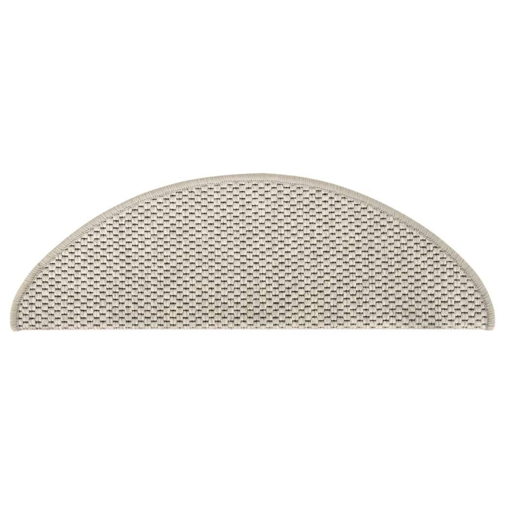 Trapmatten zelfklevend 15 st sisal-look 65x21x4 cm taupe 65 x 25 cm Taupe