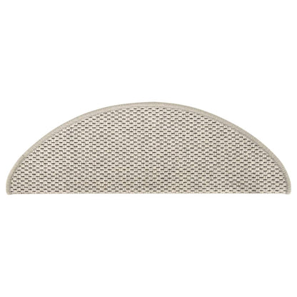 Trapmatten zelfklevend 15 st sisal-look 65x21x4 cm taupe 65 x 25 cm Taupe