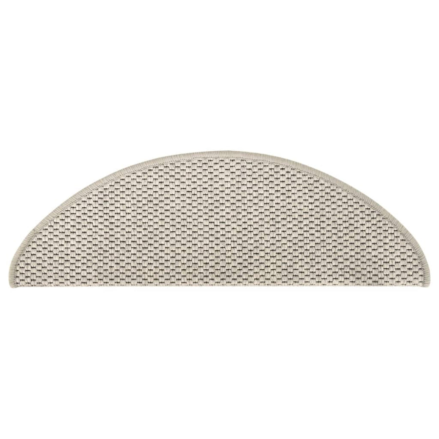 Trapmatten zelfklevend 15 st sisal-look 65x21x4 cm taupe 65 x 25 cm Taupe