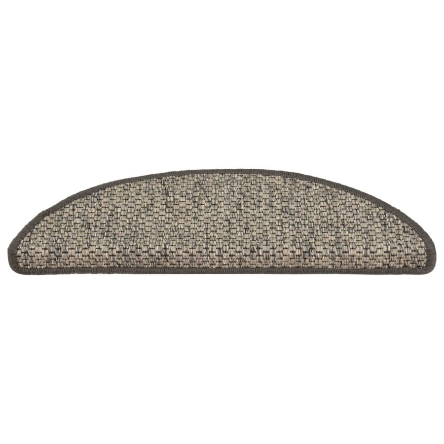Trapmatten zelfklevend 15st sisal-look 65x21x4cm antracietkleur 65 x 25 cm Zilver