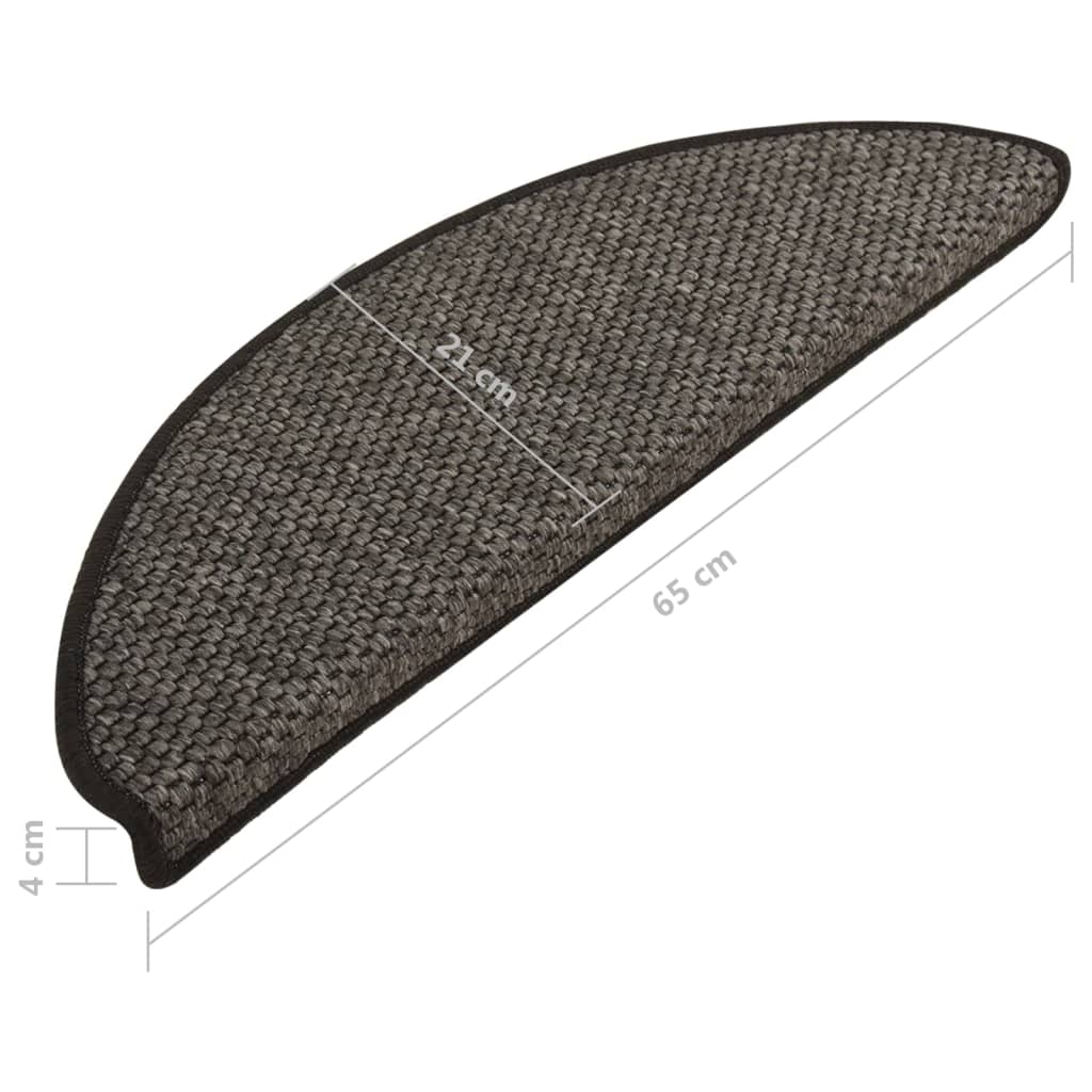 Trapmatten Zelfklevend St Sisal-Look 65X21X4Cm Kleur 65 x 25 cm Antraciet