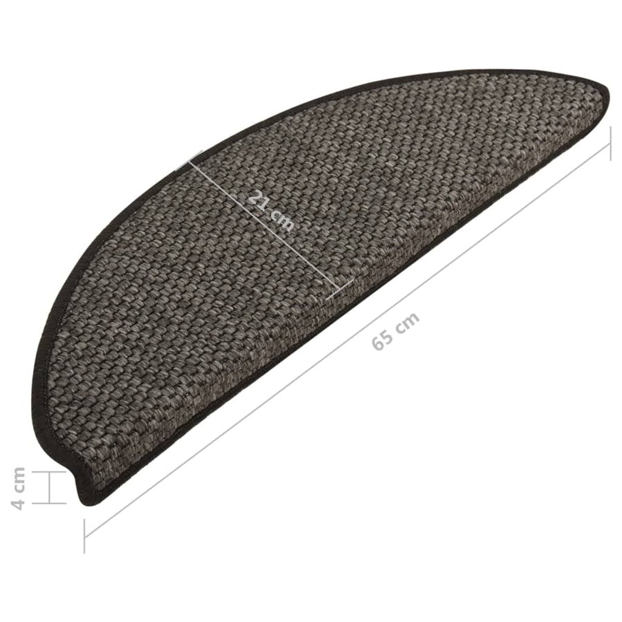 Trapmatten Zelfklevend St Sisal-Look 65X21X4Cm Kleur 65 x 25 cm Antraciet