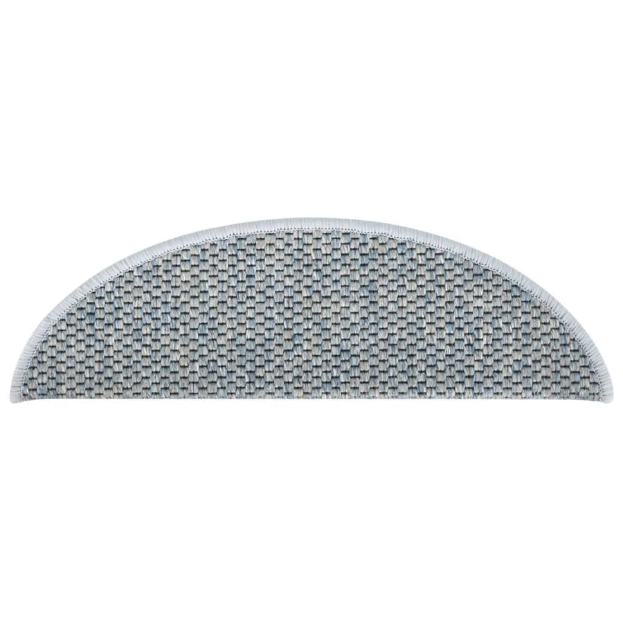 Trapmatten zelfklevend 15 st sisal-look 65x21x4 cm blauw 65 x 25 cm Blauw