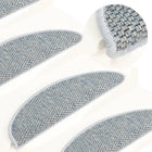Trapmatten 15 st sisal-look 65x21x4 cm blauw