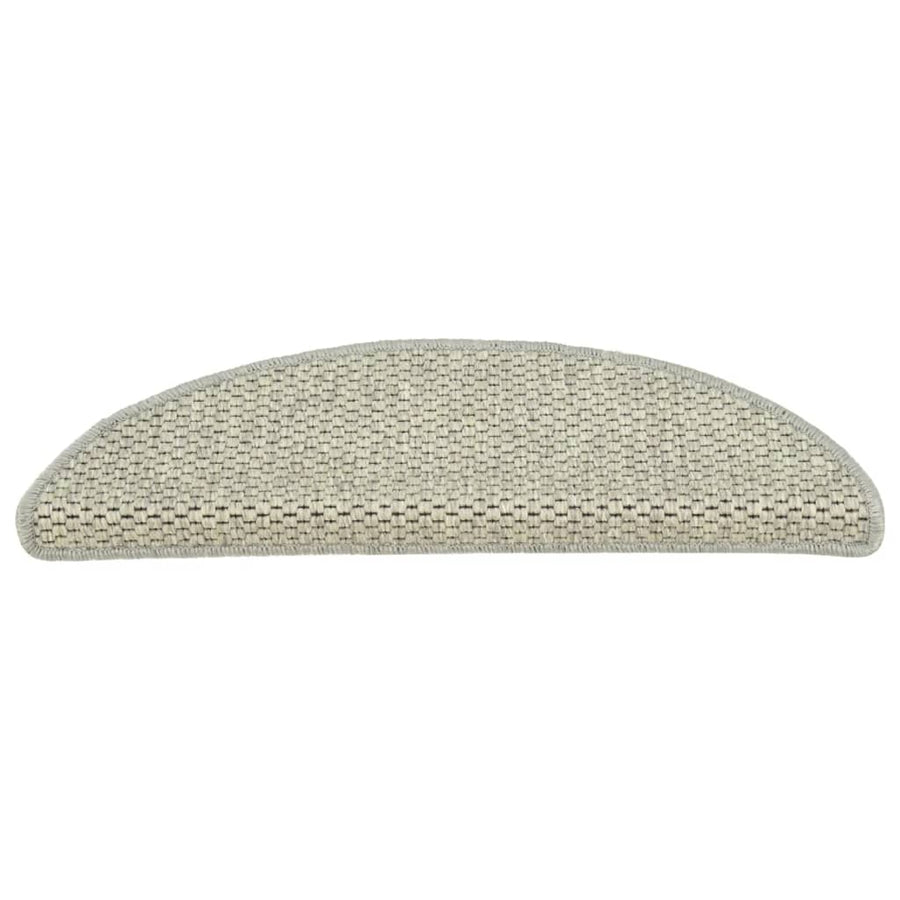 Trapmatten zelfklevend 15 st sisal-look 65x21x4 cm grijs 65 x 25 cm Grijs