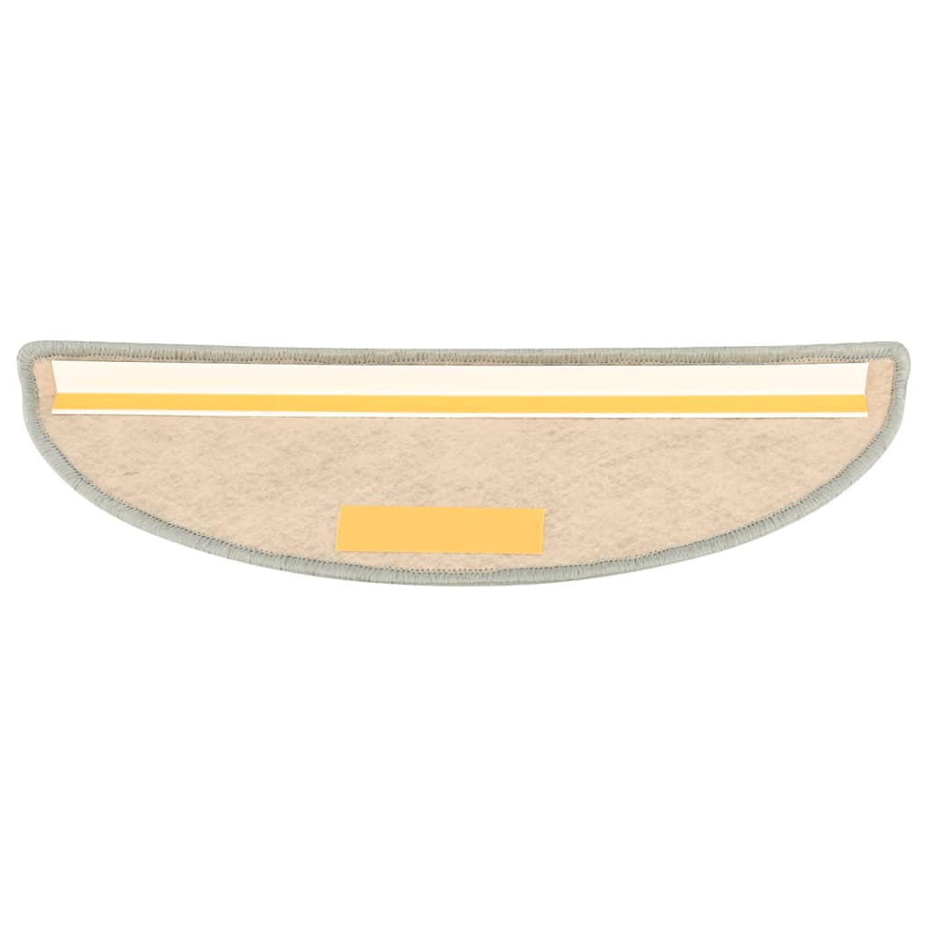 Trapmatten zelfklevend 15 st sisal-look 65x21x4 cm grijs 65 x 25 cm Grijs
