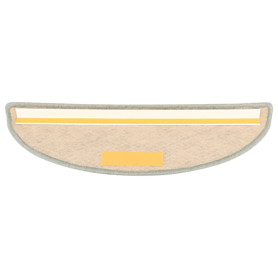 Trapmatten zelfklevend 15 st sisal-look 65x21x4 cm grijs 65 x 25 cm Grijs