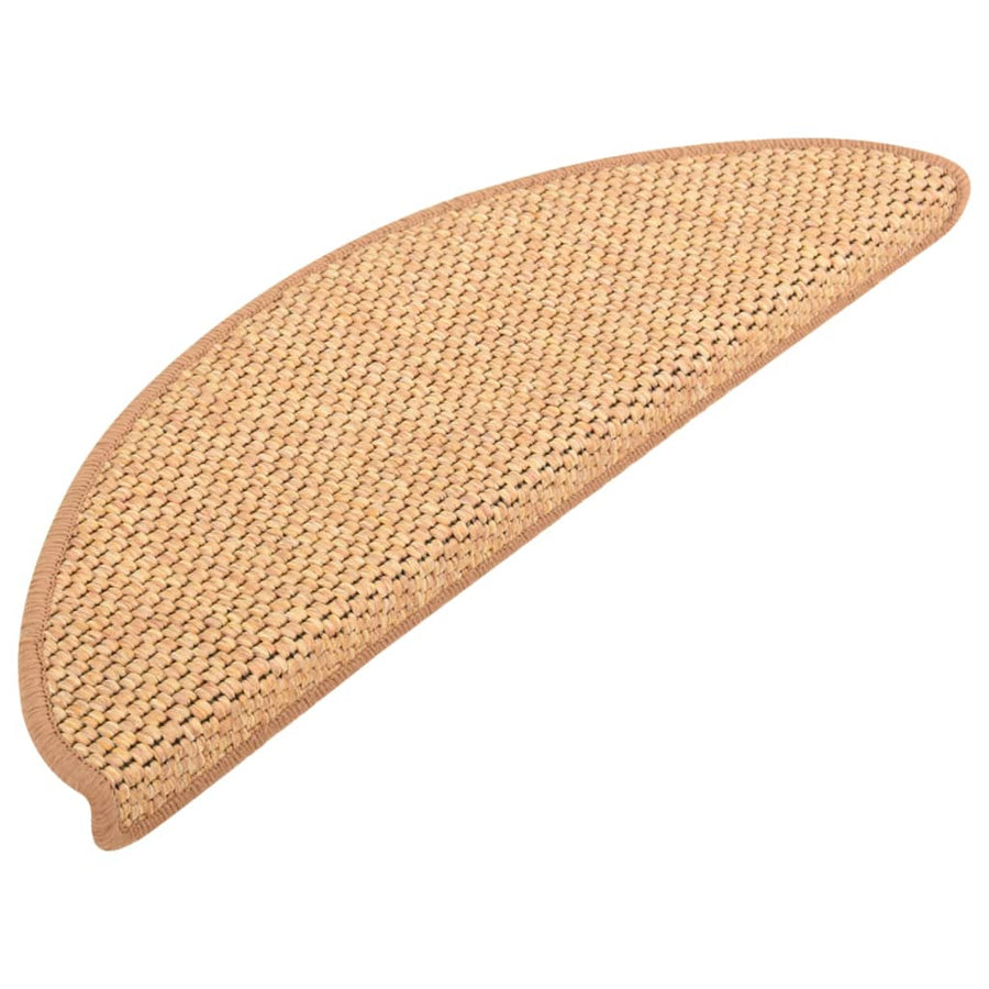 Trapmatten zelfklevend 15 st sisal-look 65x21x4 cm oranje 65 x 25 cm orange