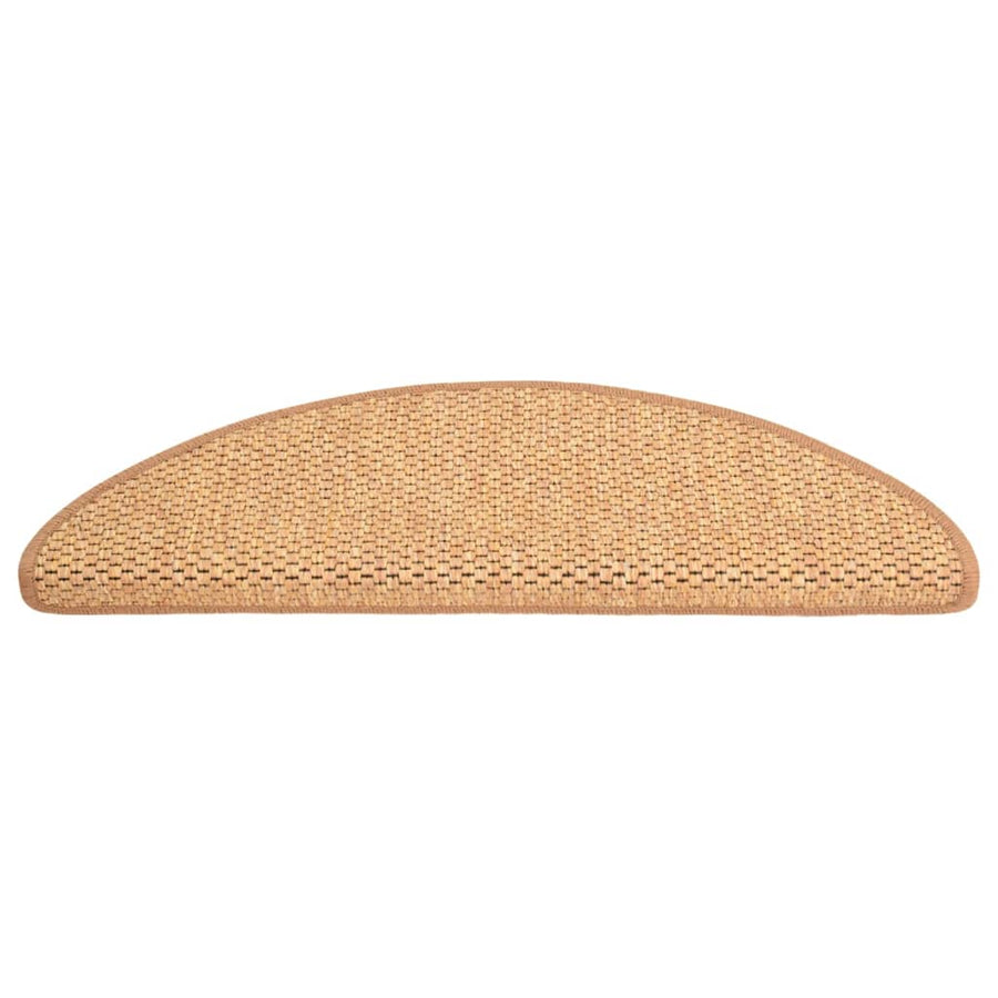 Trapmatten zelfklevend 15 st sisal-look 65x21x4 cm oranje 65 x 25 cm orange