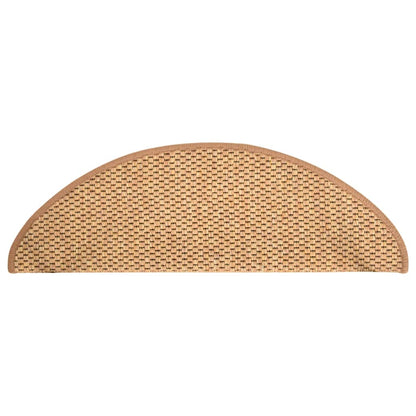 Trapmatten zelfklevend 15 st sisal-look 65x21x4 cm oranje 65 x 25 cm orange