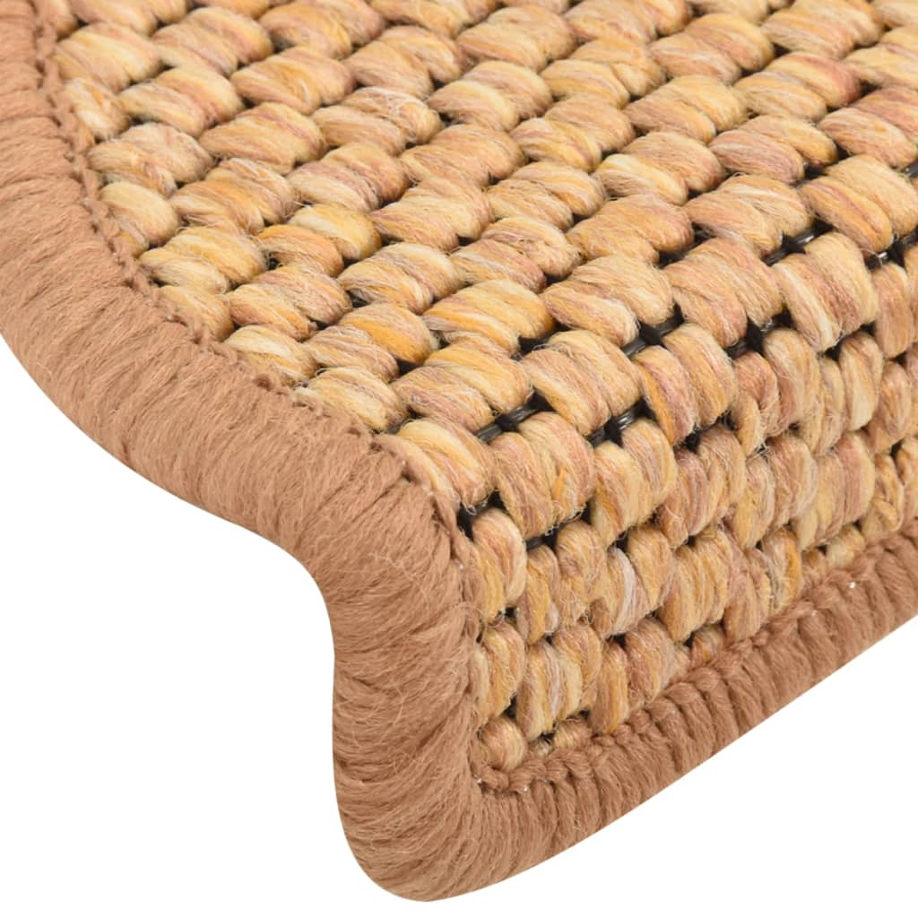 Trapmatten zelfklevend 15 st sisal-look 65x21x4 cm oranje 65 x 25 cm orange