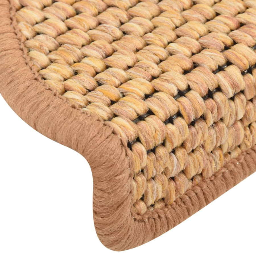 Trapmatten zelfklevend 15 st sisal-look 65x21x4 cm oranje 65 x 25 cm orange