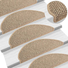 Trapmatten 15 st sisal-look 65x21 cm donkerbeige