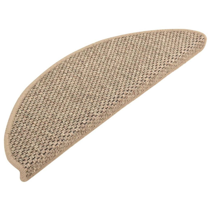 Trapmatten zelfklevend 15 st sisal-look 65x21x4 cm donkerbeige 65 x 25 cm Donkerbeige