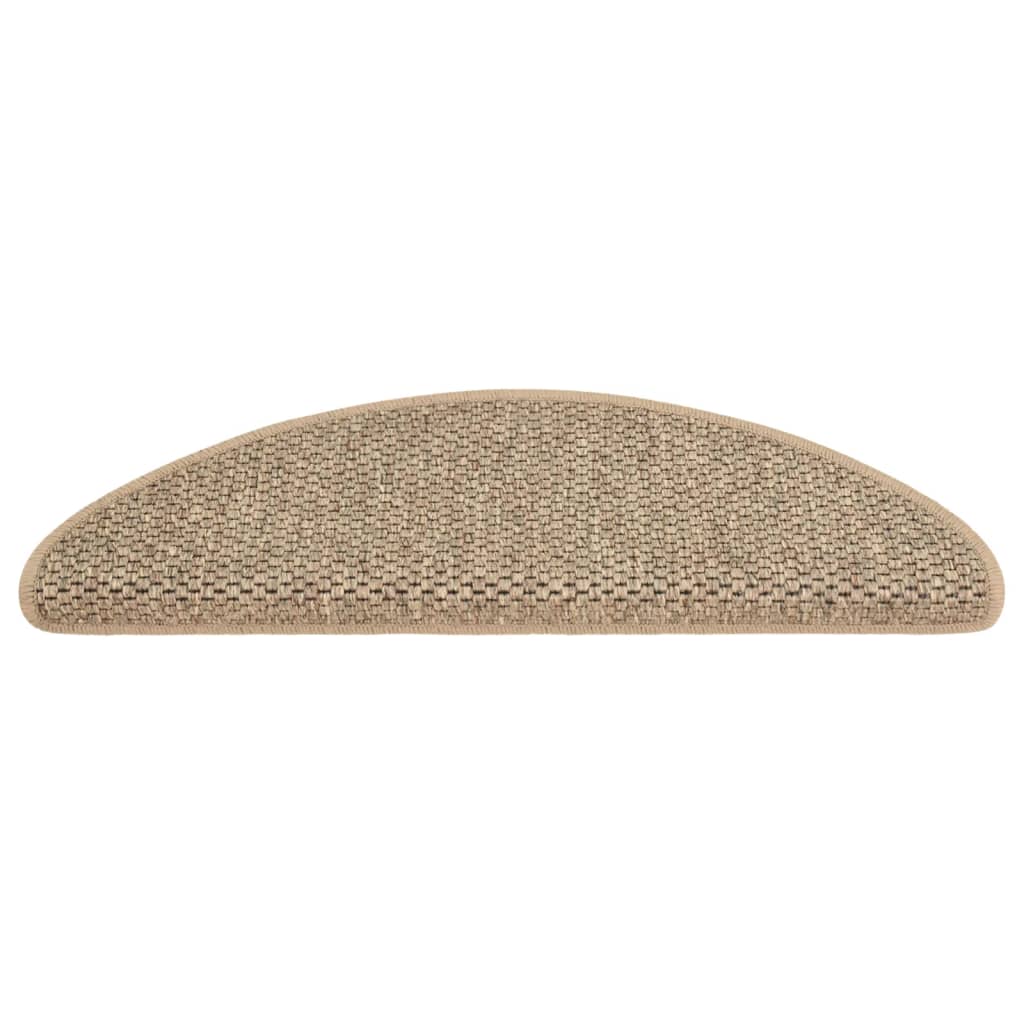 Trapmatten zelfklevend 15 st sisal-look 65x21x4 cm donkerbeige 65 x 25 cm Donkerbeige