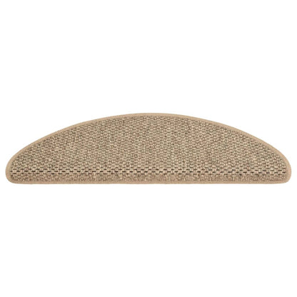 Trapmatten zelfklevend 15 st sisal-look 65x21x4 cm donkerbeige 65 x 25 cm Donkerbeige