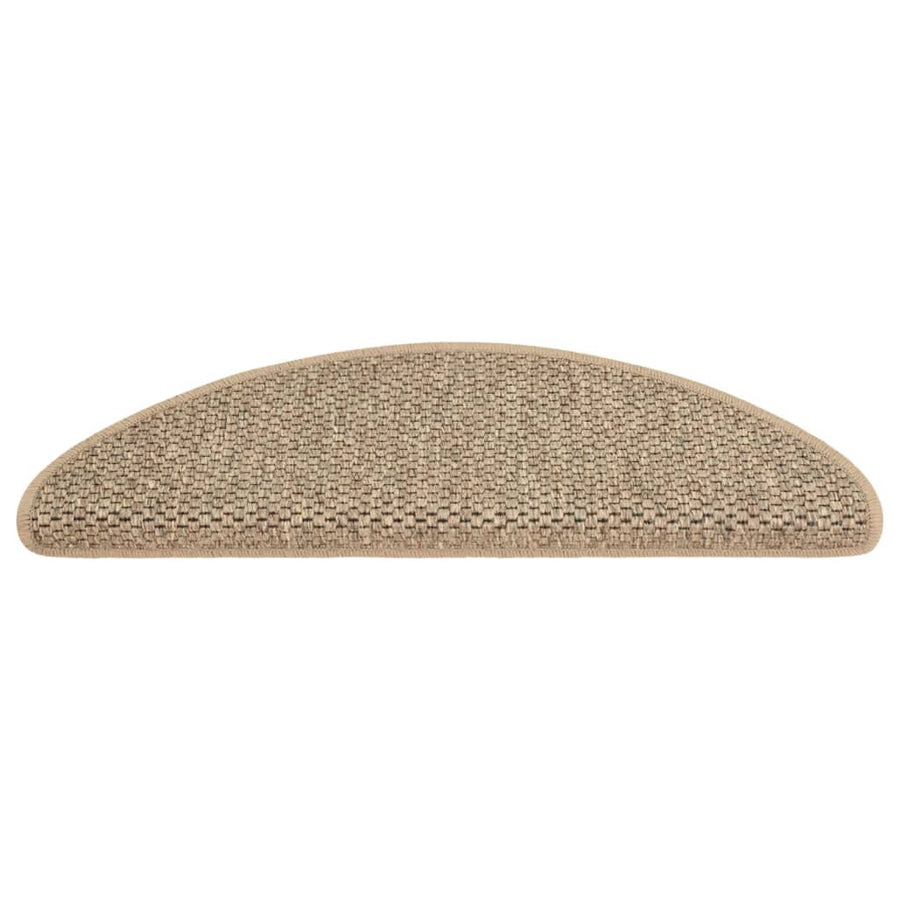 Trapmatten zelfklevend 15 st sisal-look 65x21x4 cm donkerbeige 65 x 25 cm Donkerbeige