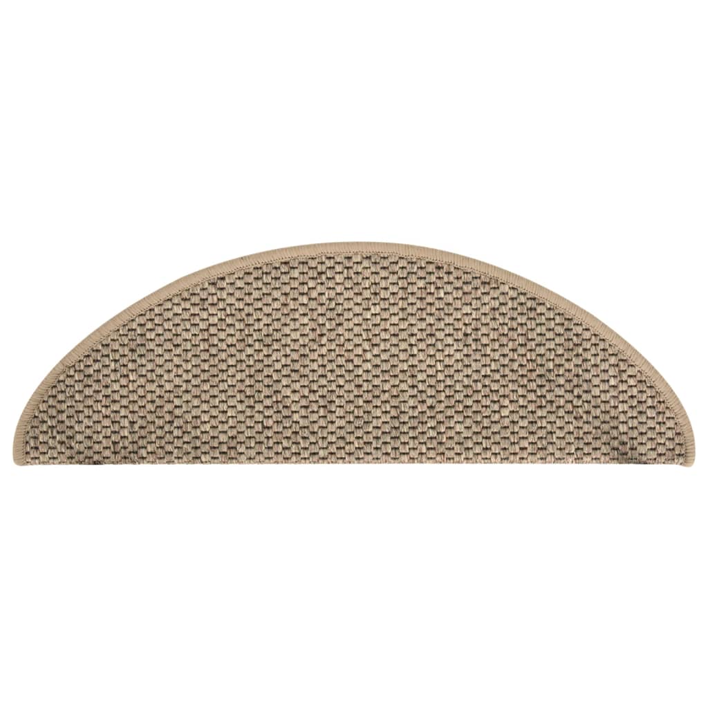 Trapmatten zelfklevend 15 st sisal-look 65x21x4 cm donkerbeige 65 x 25 cm Donkerbeige