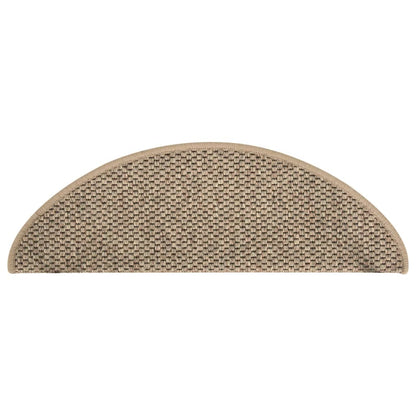 Trapmatten zelfklevend 15 st sisal-look 65x21x4 cm donkerbeige 65 x 25 cm Donkerbeige