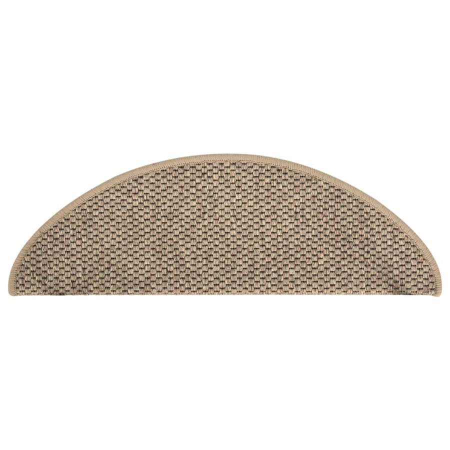 Trapmatten zelfklevend 15 st sisal-look 65x21x4 cm donkerbeige 65 x 25 cm Donkerbeige