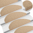 Trapmatten 15 st sisal-look 65x21x4 cm zandkleurig