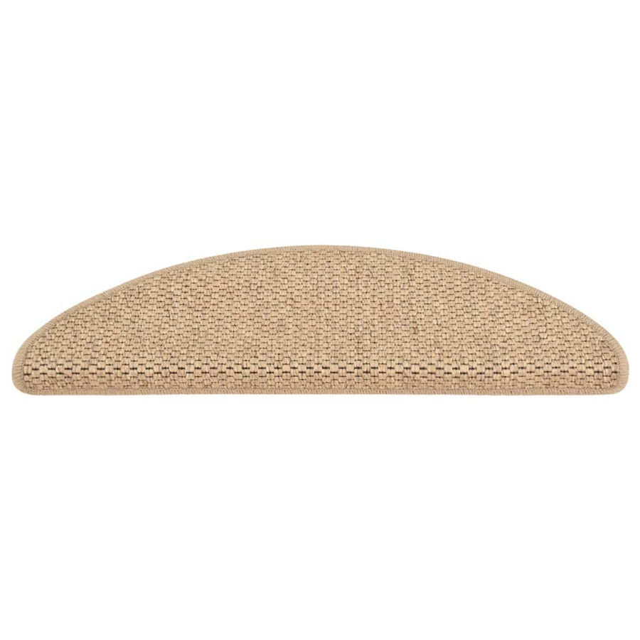 Trapmatten zelfklevend 15 st sisal-look 65x21x4 cm zandkleurig 65 x 25 cm Zand