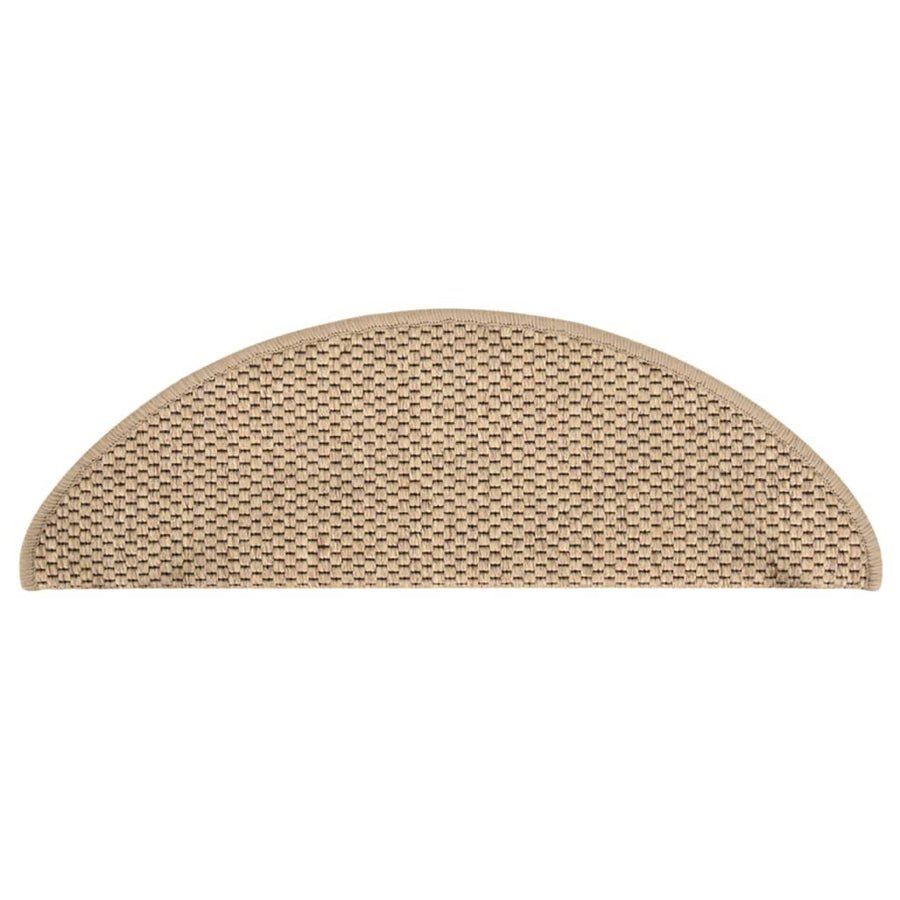 Trapmatten zelfklevend 15 st sisal-look 65x21x4 cm zandkleurig 65 x 25 cm Zand