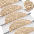 Trapmatten 15 st sisal-look lichtbeige 65x21 cm