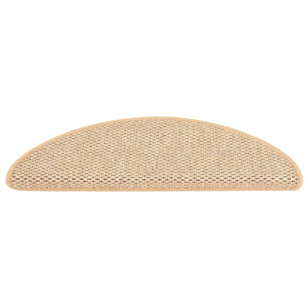 Trapmatten zelfklevend 15 st sisal-look 65x21x4 cm lichtbeige 65 x 25 cm Lichtbeige
