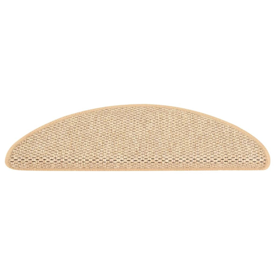 Trapmatten zelfklevend 15 st sisal-look 65x21x4 cm lichtbeige 65 x 25 cm Lichtbeige