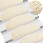Trapmatten zelfklevend 15 st sisal-look crème 65x21 cm