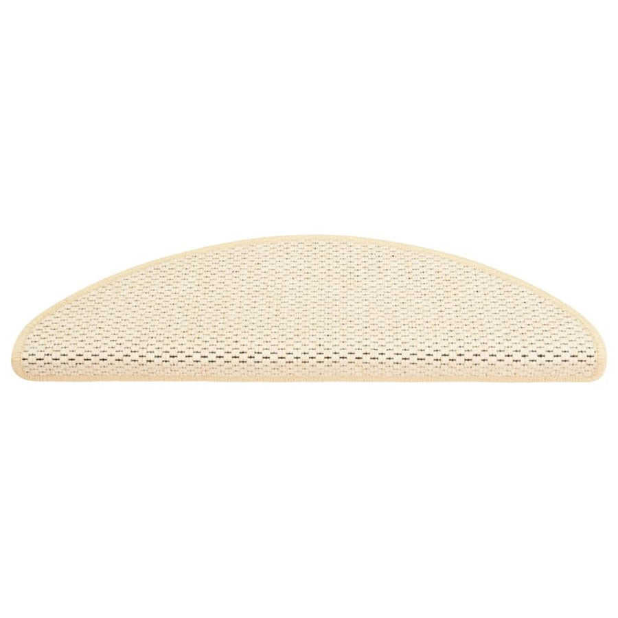 Trapmatten zelfklevend 15 st sisal-look 65x21x4 cm crèmekleurig 65 x 25 cm Crème