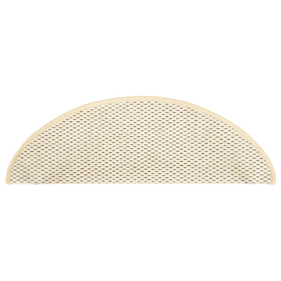 Trapmatten zelfklevend 15 st sisal-look 65x21x4 cm crèmekleurig 65 x 25 cm Crème