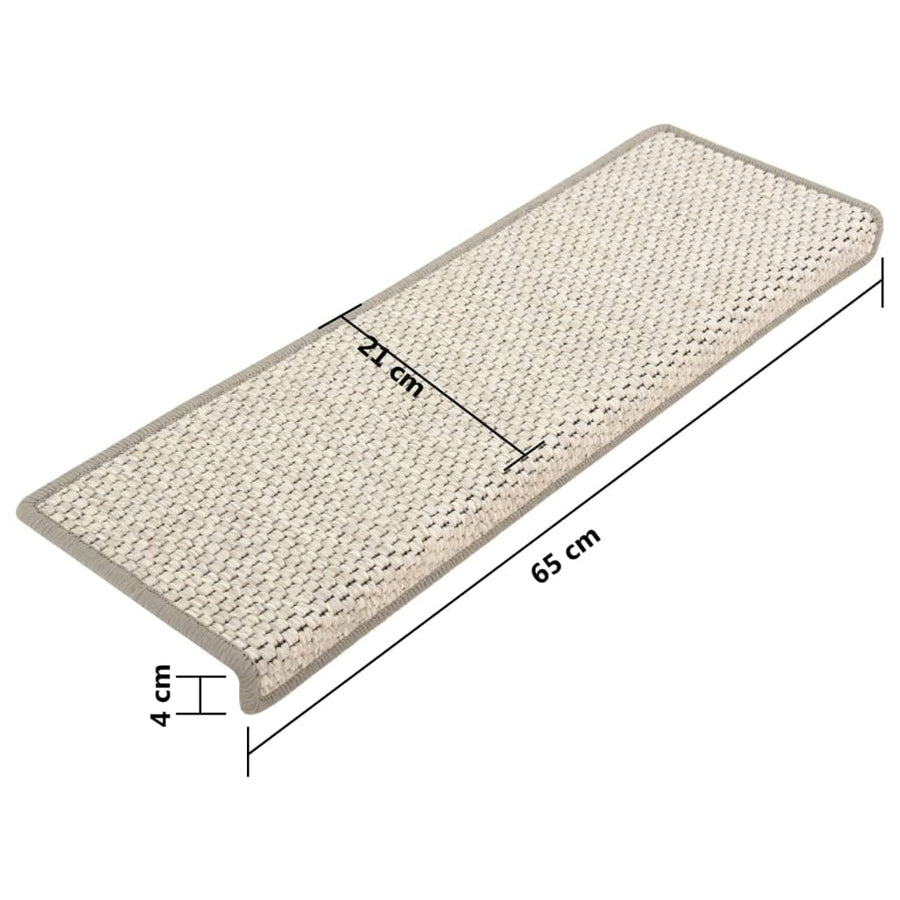 Trapmatten Zelfklevend Sisal-Look 65X21X4 Cm Beige
