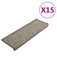 Trapmatten Zelfklevend St Sisal-Look 65X21X4Cm Grijs en beige