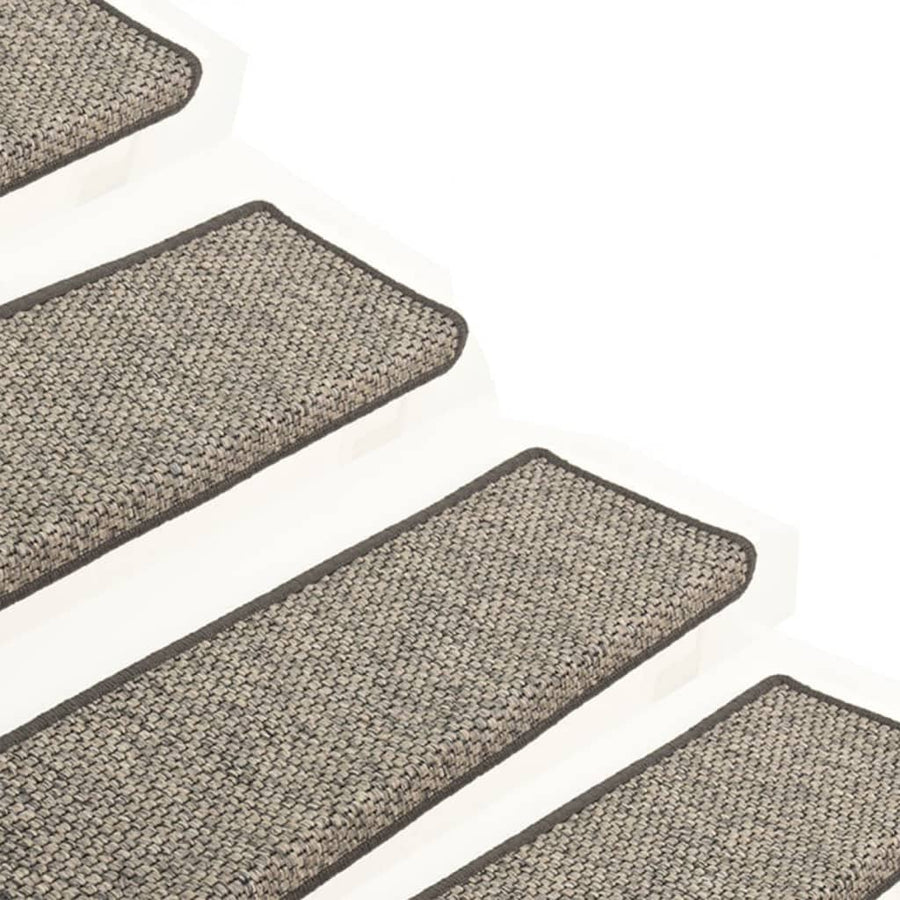 Trapmatten Zelfklevend St Sisal-Look 65X21X4Cm Grijs en beige