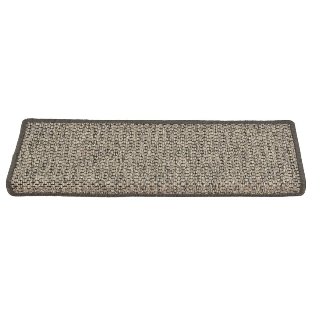 Trapmatten Zelfklevend St Sisal-Look 65X21X4Cm Grijs en beige