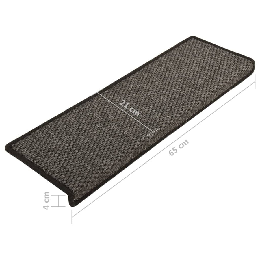 Trapmatten Zelfklevend St Sisal-Look 65X21X4Cm Kleur Antraciet