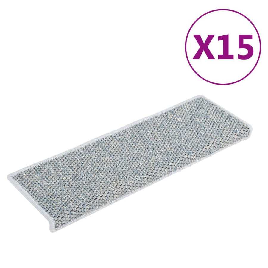 Trapmatten Zelfklevend Sisal-Look 65X21X4 Cm Blauw