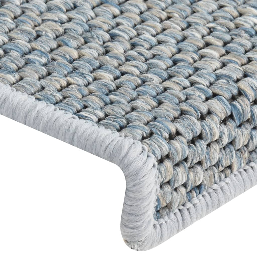 Trapmatten Zelfklevend Sisal-Look 65X21X4 Cm Blauw