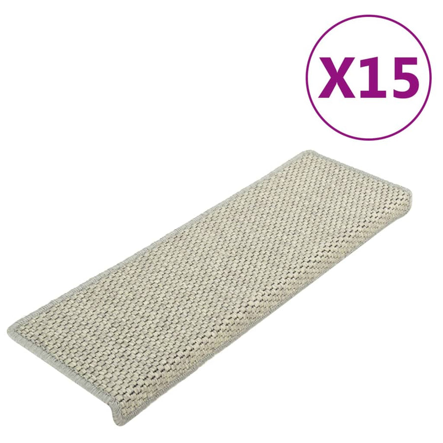Trapmatten Zelfklevend Sisal-Look 65X21X4 Cm Grijs