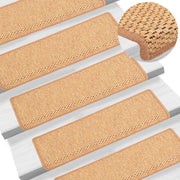 Trapmatten 15 st sisal-look 65x21 cm oranje